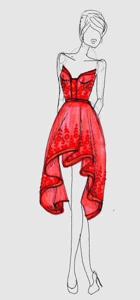 Эскизы платьев