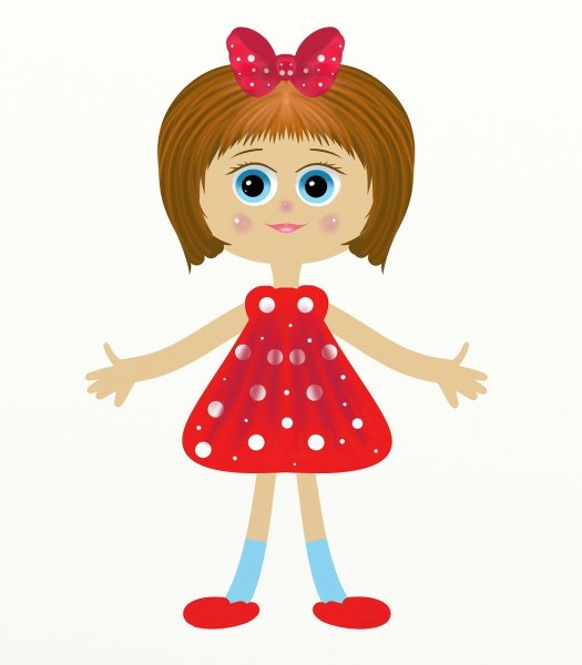 Мультяшную девочку