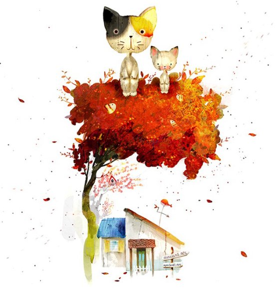 Необычные осенние рисунки