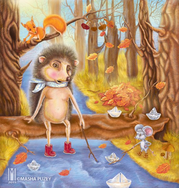 Забавные иллюстрации осень