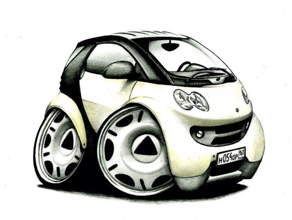 Машинка карикатура