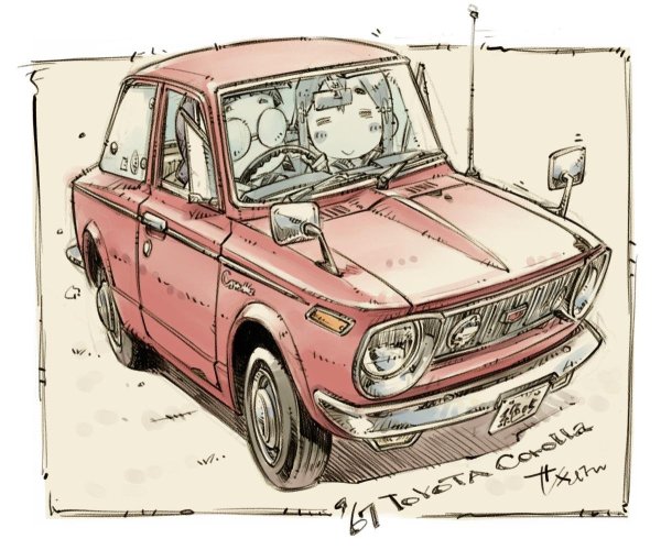 Забавные рисунки автомобилей