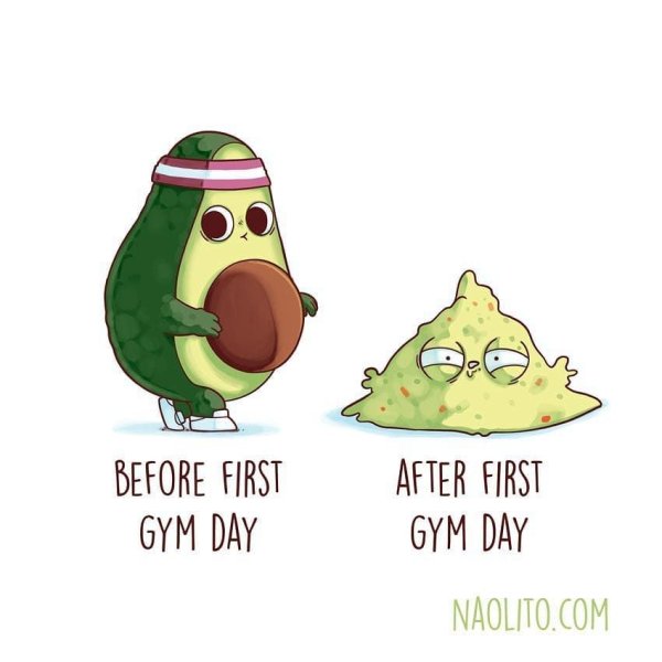 Авокадо рисунок смешной