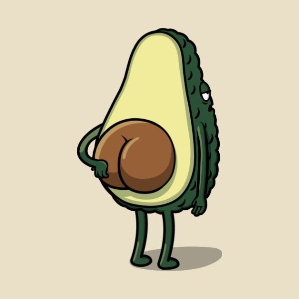 Авокадо мультяшный