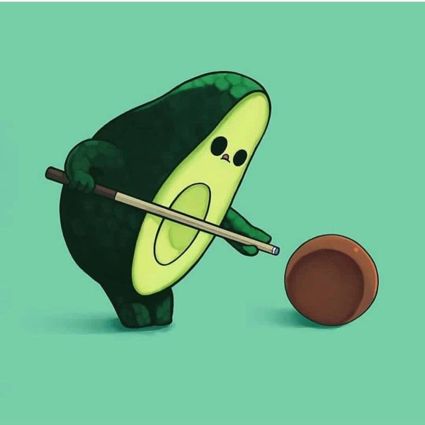 Авокадо мультяшный