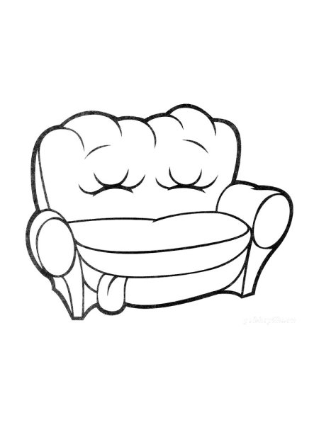 Раскраска диван