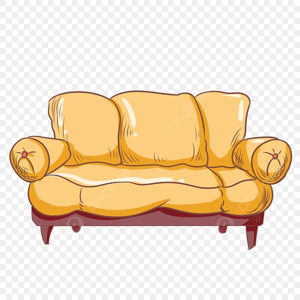 Диван в мультяшном стиле