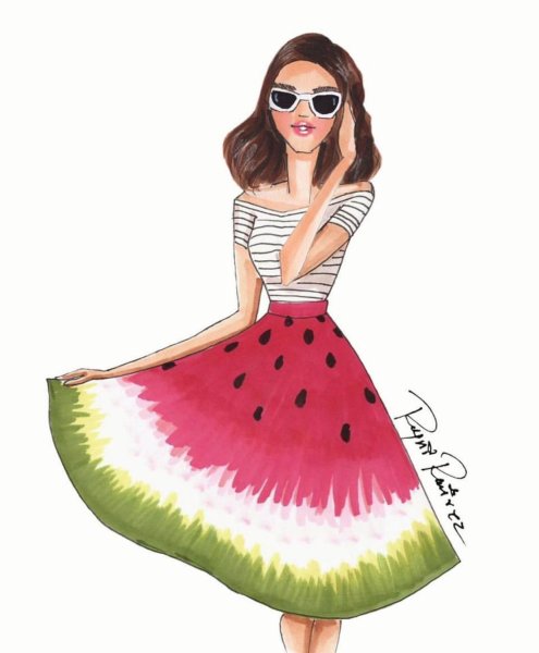 Модные девочки мультяшные