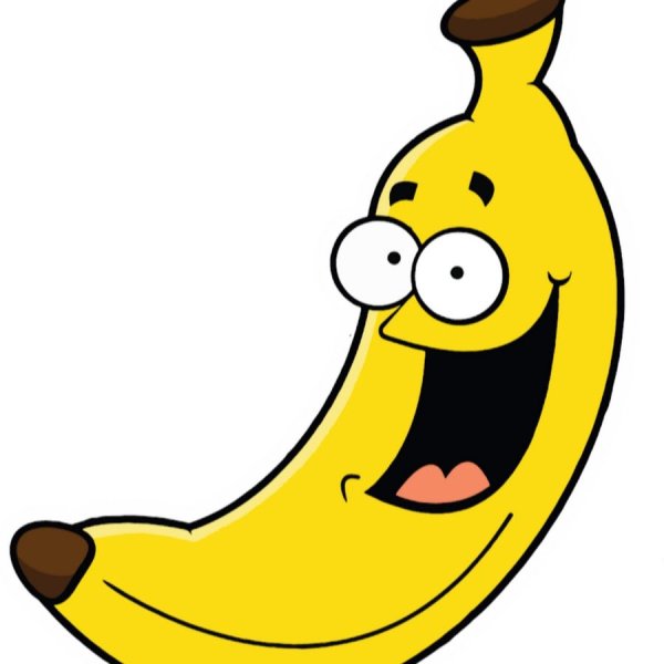 Банан с глазами и ртом