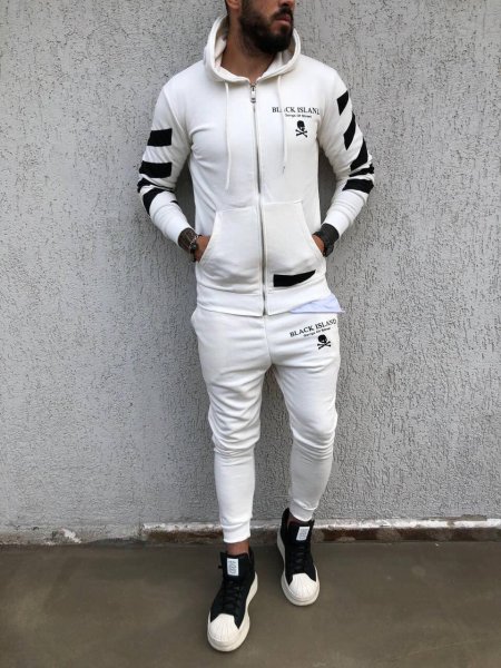 Спортивный костюм Баленсиага мужской белый
