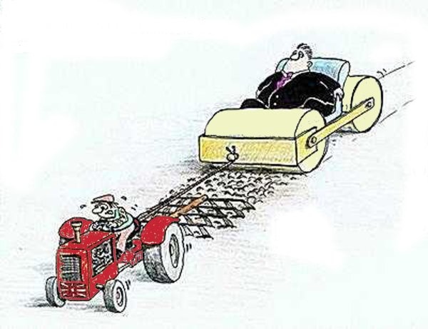 Трактор карикатура