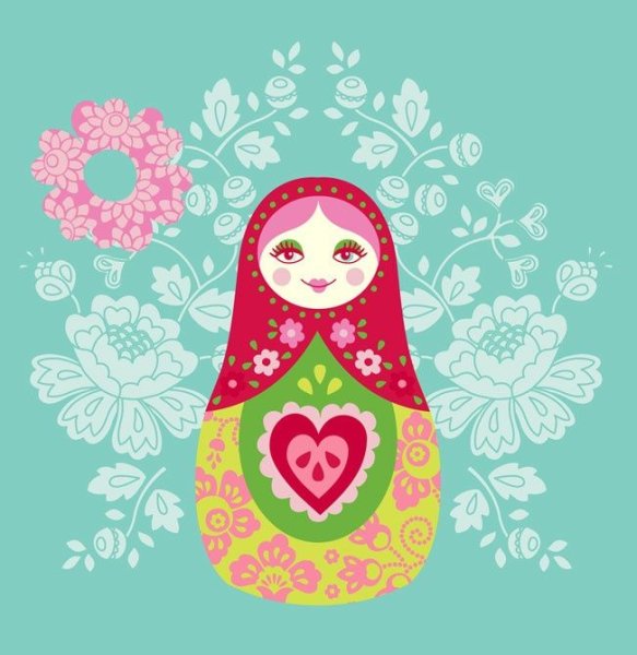 Матрешка стилизация