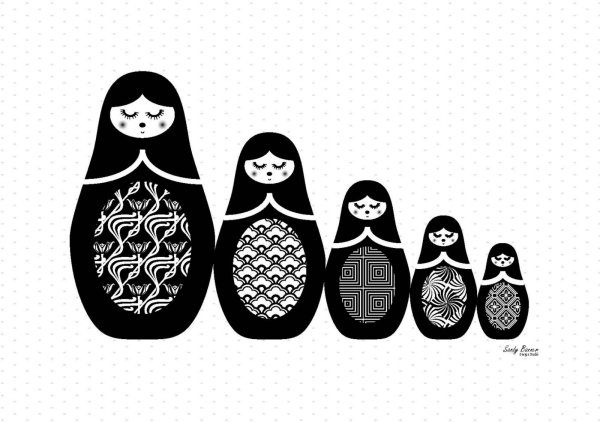 Очертания матрешки