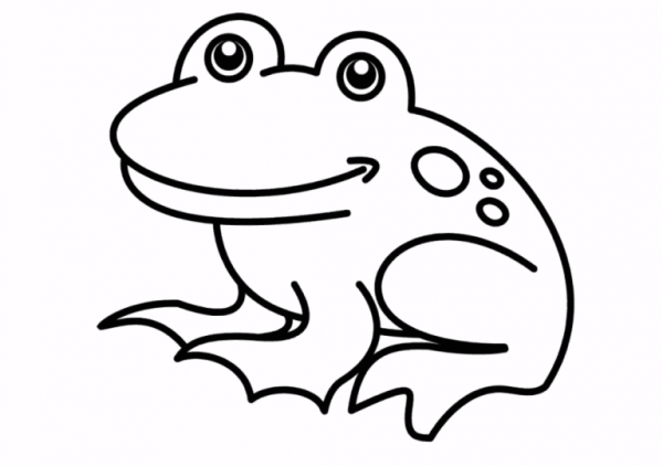 Лягушка трафарет для рисования