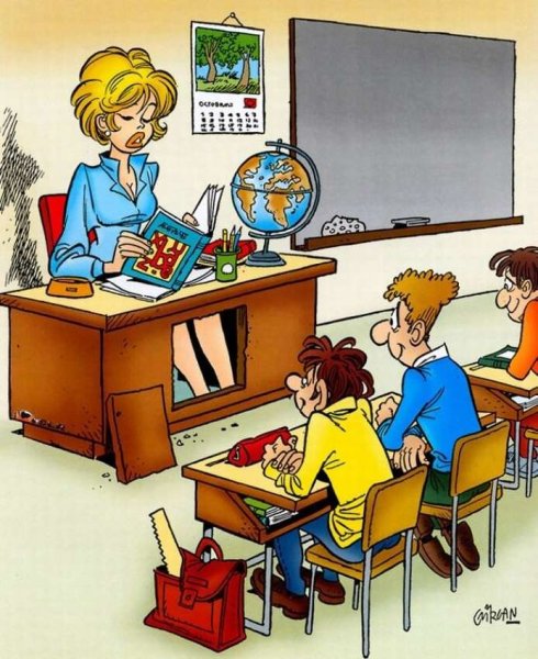 Учитель и ученик карикатура