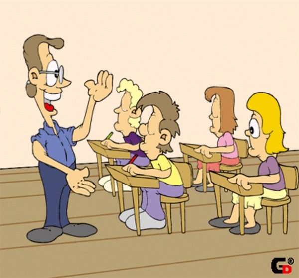 Учитель и ученик карикатура