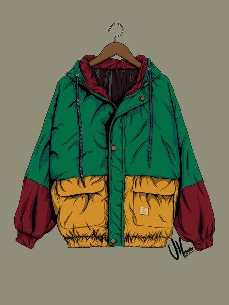 Джинсовая куртка скетч