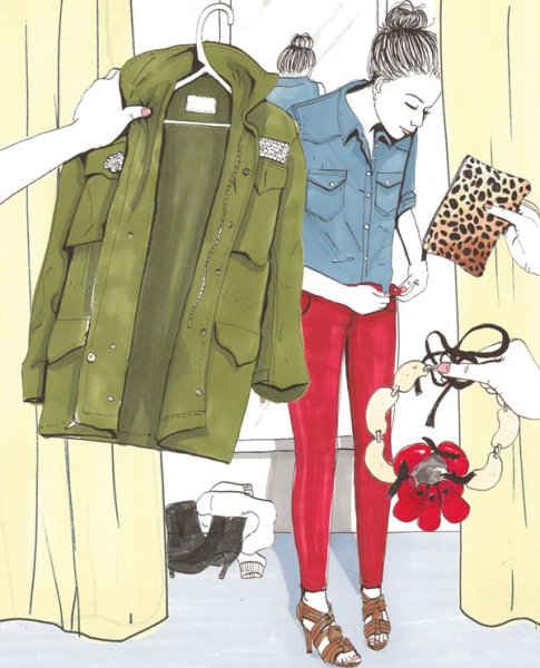 Пуховик белый с принтом