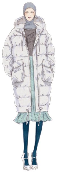 Куртка женская набросок