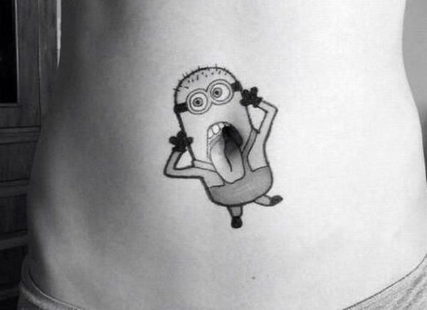 Прикольные наколки на животе