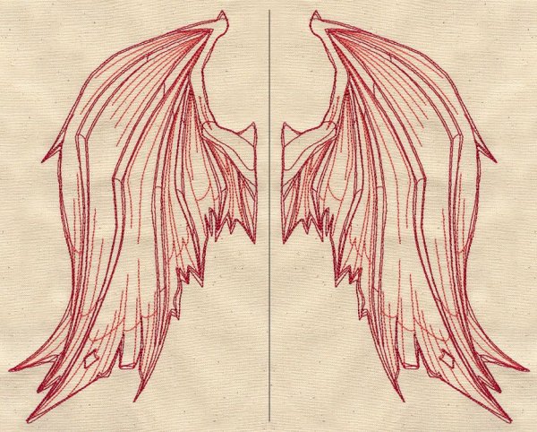 Крылья рисунок карандашом