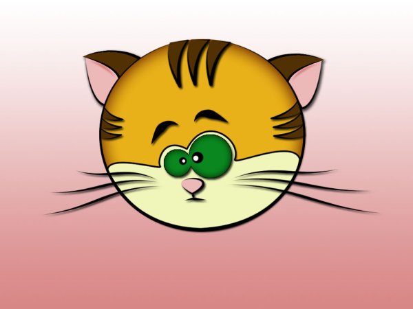 Мордочка мультяшного кота