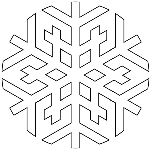 Снежинки простые картинки для печати