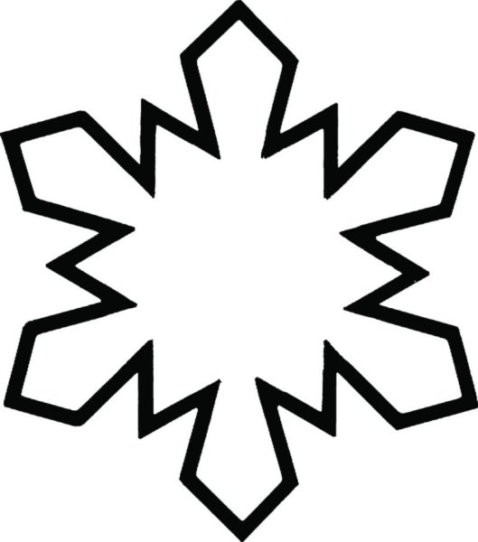 Снежинка раскраска