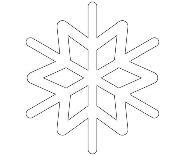 Трафареты снежинок несложные