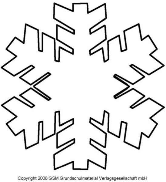 Снежинки по контуру