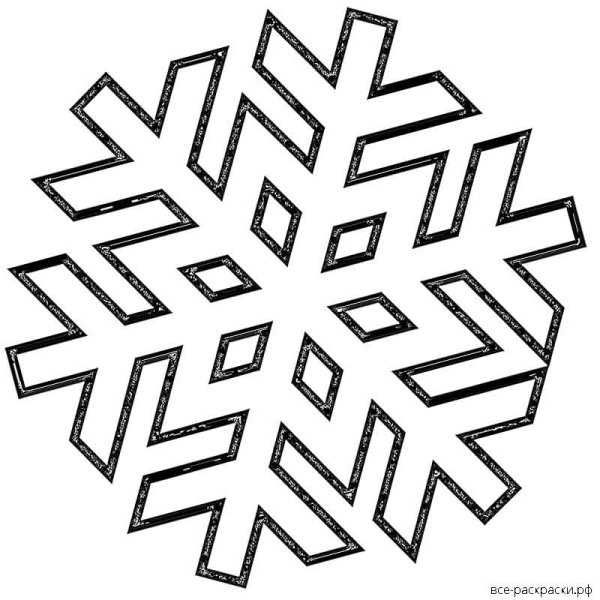Разукрашки снежинки