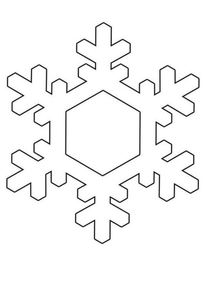 Снежинка трафарет для вырезания