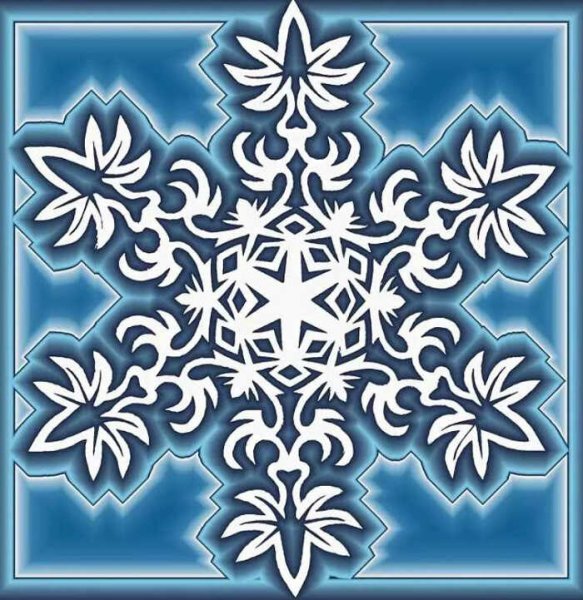 Снежинки картинки раскраски