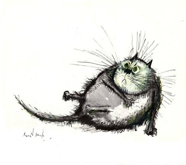 Забавные коты художника Ronald Searle