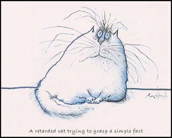 Рональд Сирл коты