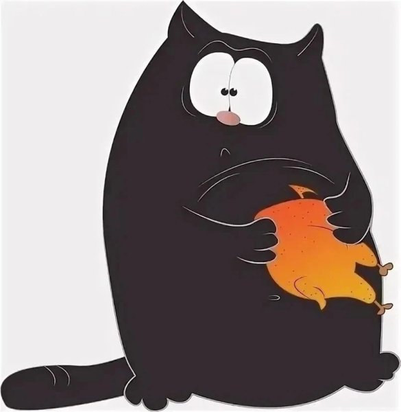 Толстый кот мультяшный