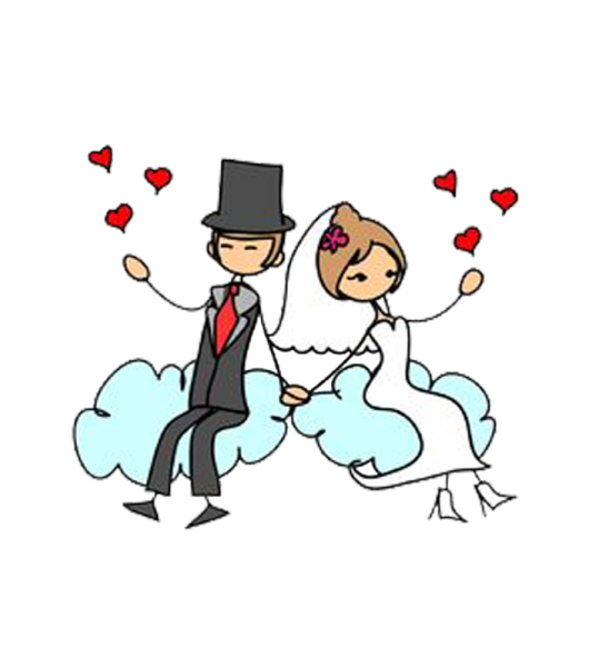 Мультяшные молодожены