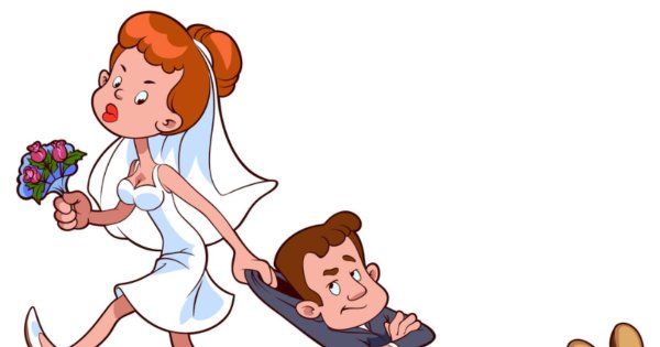 Жених и невеста Рисованные