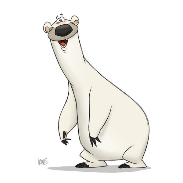 Белый медведь карикатура