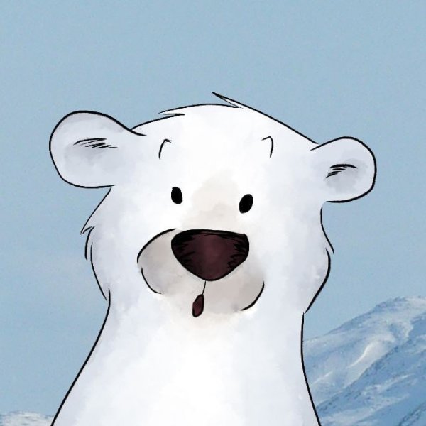 Белый медведь рисунок