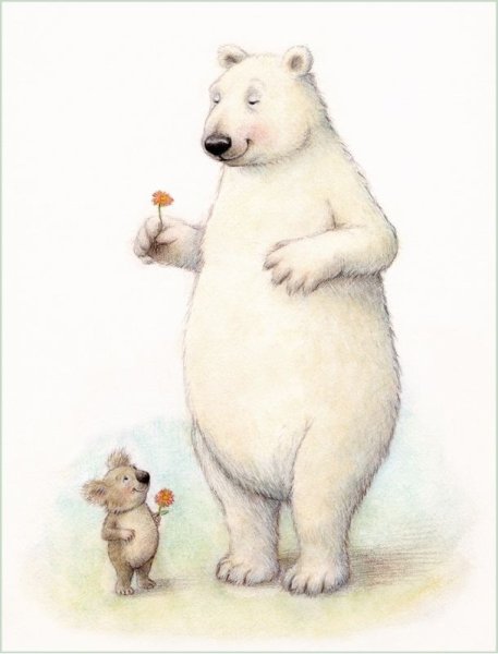 Забавный белый Медвежонок иллюстрация