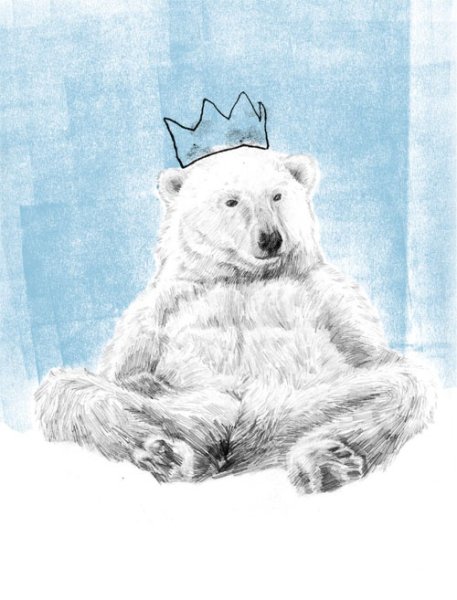 Белый медведь с короной