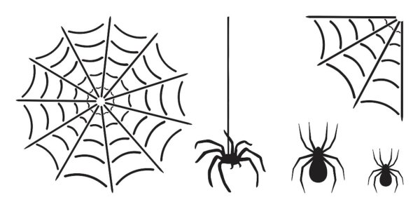 Трафарет паука для вырезания