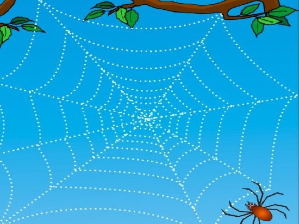 Рисование паутинки