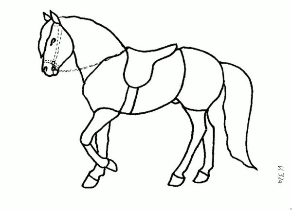 Лошадь для рисования детям