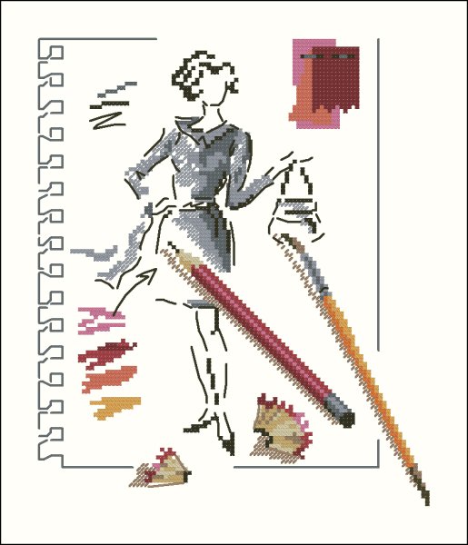 Вышивка крестом штопоры