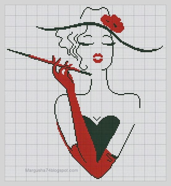 Монохромная вышивка