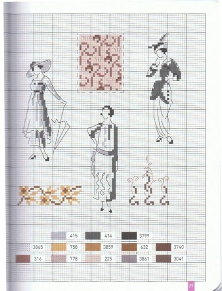 Вышивка крестом миниатюры схемы монохром