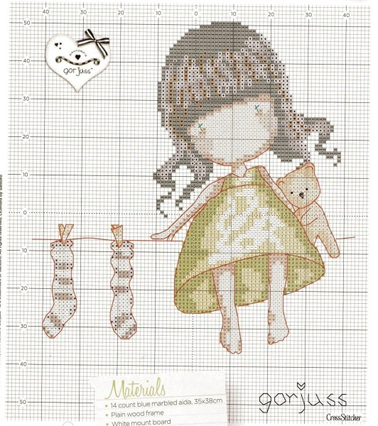 Схемы вышивки девочки Горджус