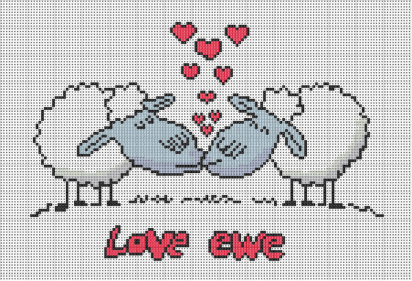 Вышивка крестом для любимого
